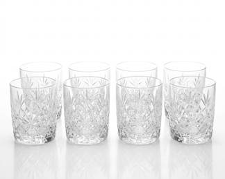 Lot 517: 8 Lenox "Charleston" Cut Crystal Old Fashioned Glasses