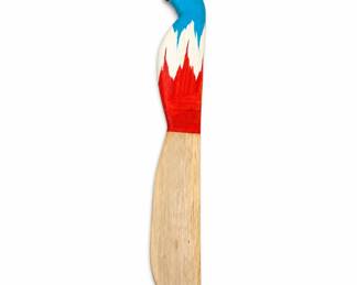 Lot 377A: Hand-Carved Wooden Parrot Spreader Knife