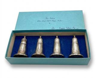 Lot 534: Set of 4 Empire Sterling Weighted Salt & Pepper Shakers
