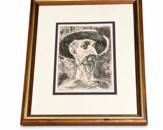 Lot 539: Signed Original Etching of Don Quixote, Numbered 72/140