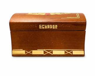 Lot 33: Hand Painted Ecuadorian Wooden Chest