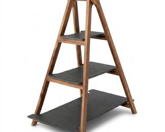Lot 397: Villeroy & Boch Artesano 3-Tier Slate Serving Stand