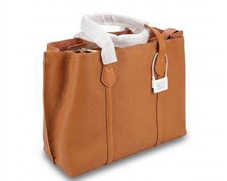 Lot 373A: Tan Pebbled Faux Leather Tote Bag