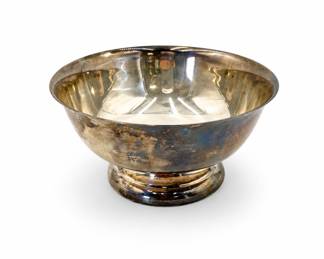 Lot 391: Revere-Style Silverplate Footed Bowl
