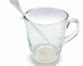 Lot 307: Glass Pitcher with Glass Stir Rod