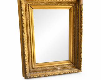 Lot 495: Antique Victorian Gilt Gesso Mirror