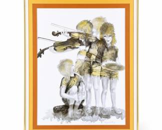 Lot 484: Margaret Kane "Two Musicians" Signed Artist Proof Lithograph