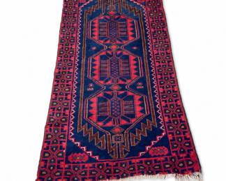 Lot 385A: Hand-Knotted Baluch Tribal Area Rug