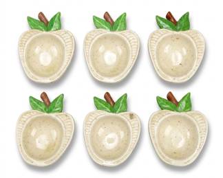 Lot 523: Set of 6 Speckled Ceramic Apple Egg Cups