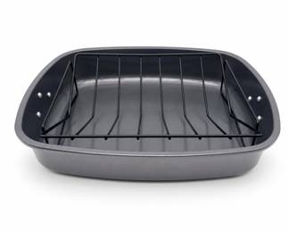 Lot 492A: Nonstick Roasting Pan with V-Rack