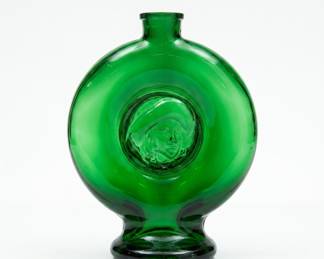 Lot 23: Art Deco-Style Green Glass Perfume Bottle