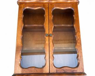 Lot 477: Wall-Hung Curio Cabinet with Glass Doors