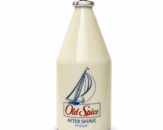 Lot 37: 1993 Old Spice Milk Glass After Shave Bottle