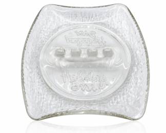 Lot 390A: Holiday Inn Embossed Glass Advertising Ashtray
