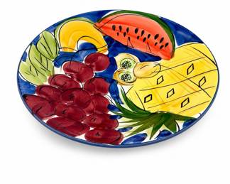 Lot 305: Culinary Essentials Hand-Painted Italian Fruit Bowl