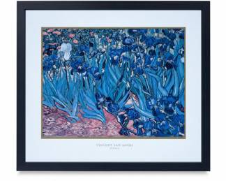 Lot 481: Van Gogh "Irises" Framed Exhibition Print