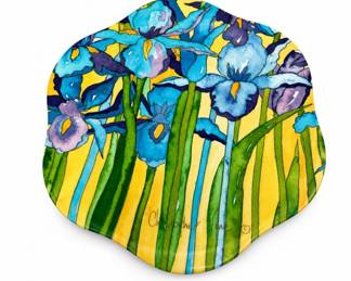 Lot 484A: Christopher Vine Iris Melamine Plate