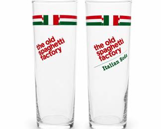 Lot 35: 2 Old Spaghetti Factory Italian Soda Glasses