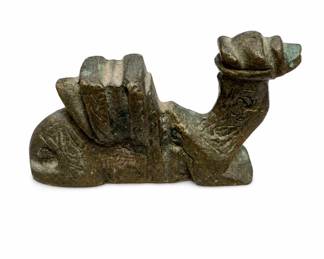 Lot 390: Syrian Cast Bronze Recumbent Camel Figurine