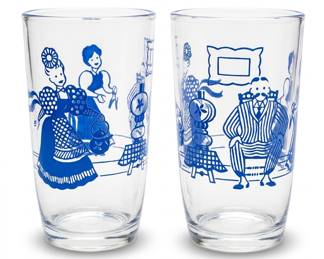 Lot 48: 2 Kraft Swanky Swigs Bustling Betty Glasses