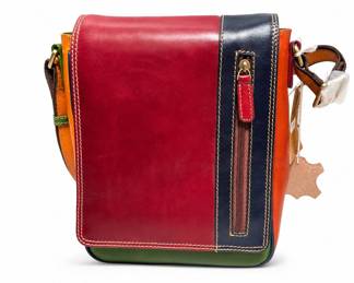 Lot 422: Bottegarò Multicolor Italian Leather Crossbody Bag