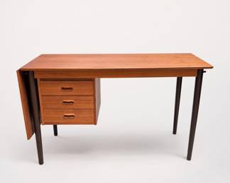 Lot 181: Danish Modern-Style Drop-Leaf Desk