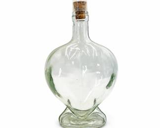 Lot 388A: Clear Glass Decanter Bottle with Cork Stopper