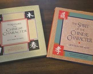 Pair Of Chronicle Chinese CalligraphyCharacter Books