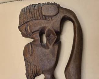 Vintage Primitive African Kissing Couple Sculpture