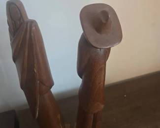 Vintage handcarved Wooden Folk Art Sculptures