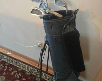 Golf Club Set in Back Stand Bag