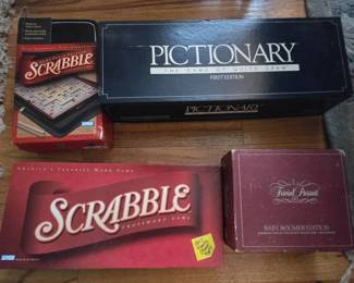 Four Boardgames Pictionary, Trivial Pursuit 2 Scrabble