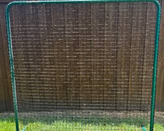 Sports net used for baseball practice. Could also use for football and soccer drils
