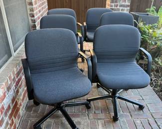 6 rolling office chairs