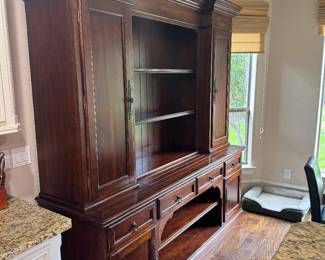 Traditional solid wood China cabinet / display cabinet with classic crown molding. Orig $4000