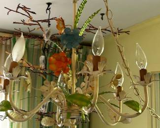 HANGING SWAG CHANDELIER.