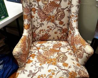A PAIR OF THESE HIGH BACK CHAIRS.