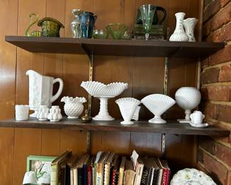 VINTAGE MILK GLASS.