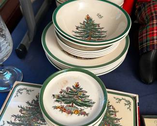 SPODE CHRISTMAS CHINA.