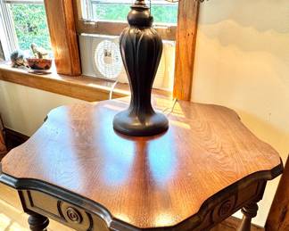 Jacobean Oak Hexagon End Table