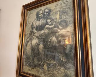 Turner Mfg. Co. Framed Leonardo da Vinci "The Virgin and Child" Wall Art