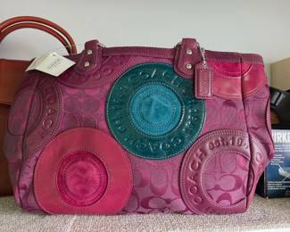 Coach Circle Patchwork East/West Tote, NWT