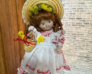 Campbell's Kids Collector Doll with Straw Hat & Chick Basket