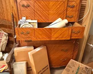 Eastlake-style glass-top dresser