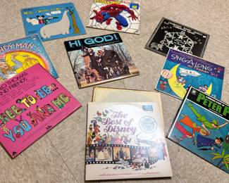 Children’s Record Albums • Disney • Peter Pan • Spider-Man • Candy Man • Sing-Along Records • Story Records • Learning Records