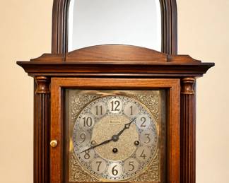 Bulova Gothic Top Mantel Clock with Mirror Back