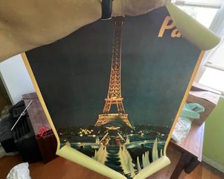 Vintage Paris poster the Eiffel Tower