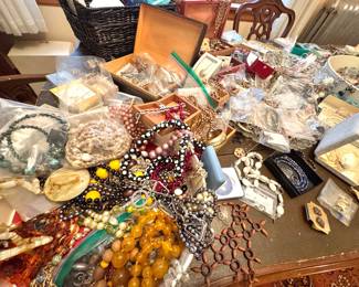 Estate Costume Jewelry Collection Featuring Designer Pieces, Brooches, Earrings & Vintage Accessories
