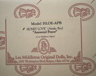 Honey, love awake boy answered prayer, Lee Middleton doll