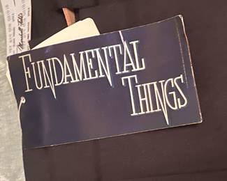 Fundamental Things